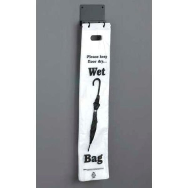 Glaro. Wall Mount Wet Umbrella Bag Holder, Satin Black WVB11BK